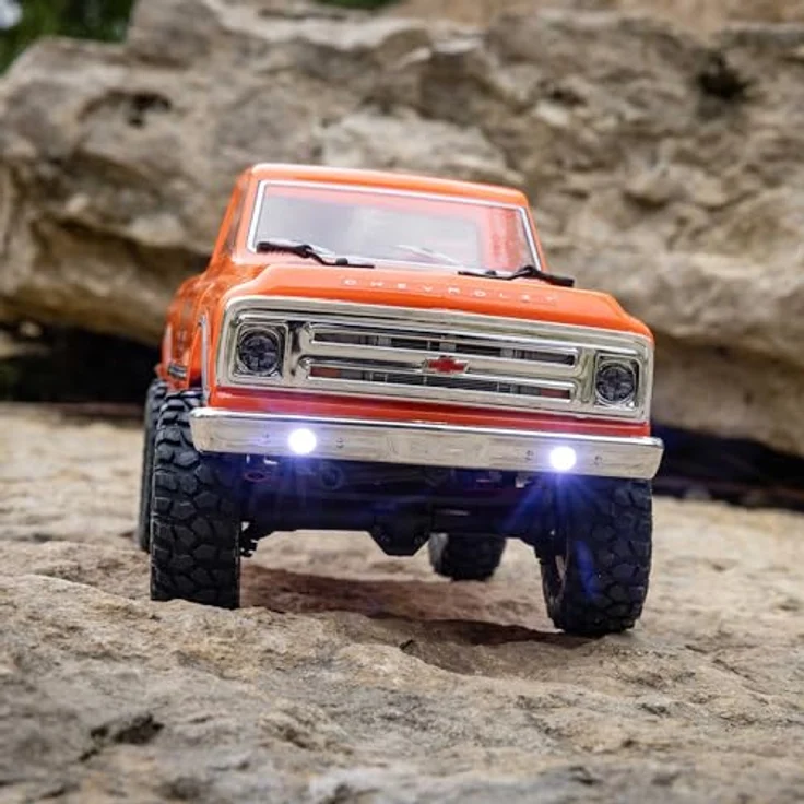 Axial SCX24 1967 Chevrolet C10 4X4 RTR Brushed Rock Crawler, orange, inkl. Akku & Ladegerät, 2,4GHz Fernsteuersystem – Bild 2