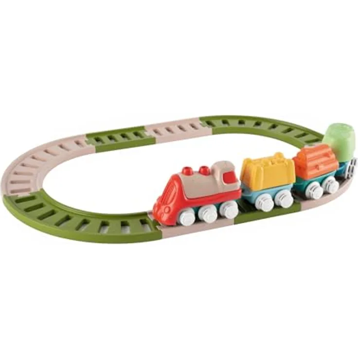 Chicco Eco+ Baby Railway 18-tlg. Eisenbahn-Set mit Schienen und Zug, aus 80 % recyceltem Kunststoff, für Kinder ab 18 Monaten