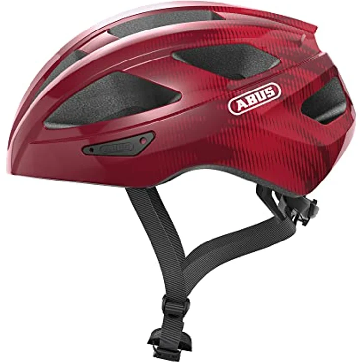 ABUS Rennradhelm Macator - sportiver Fahrradhelm für Einsteiger - auch für Zopfträger/-innen - für Damen und Herren - Bordeauxrot, Größe S – Bild 1