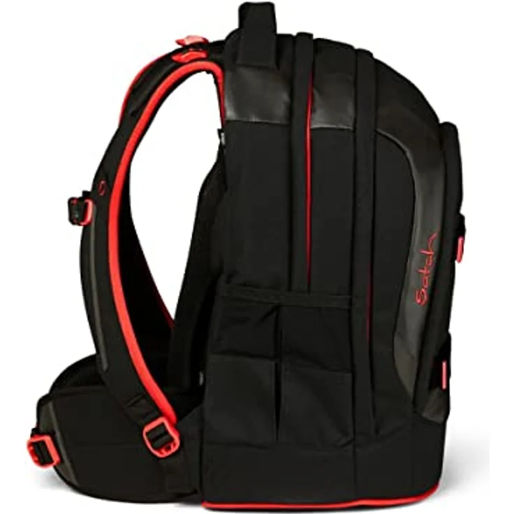 Satch Pack Schulrucksack Set 3tlg. mit Schlamperbox und Sportbeutel, 30 Liter Volumen, Fire Phantom – Bild 3