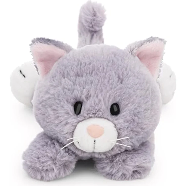 NICI Kuscheltier Katze liegend grau, 20 cm flauschiges Plüschtier aus recyceltem Material – Bild 2