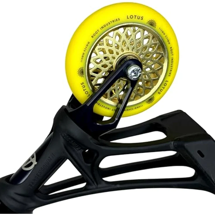 Root Industries Lotus Stunt-Scooter Rolle 110mm Radiant Gold/PU Gelb - Schnell rollende Räder mit perforiertem Kern – Bild 3