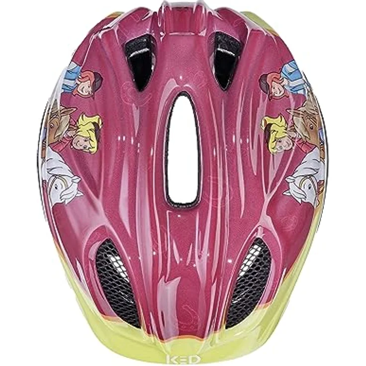KED Fahrradhelm Meggy II Originals XS Bibi&Tina Rot Grün – Bild 2