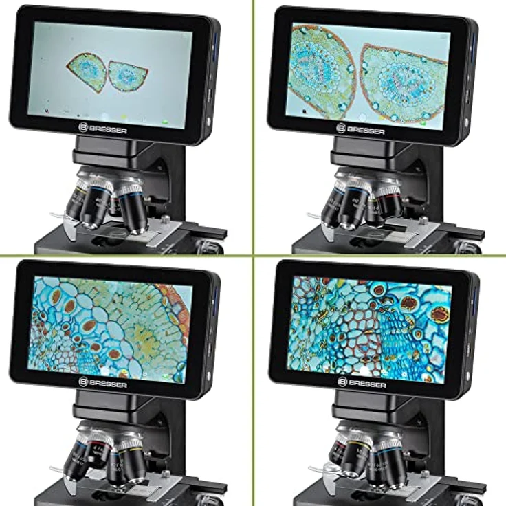 BRESSER Researcher LCD-Mikroskop, digitales Mikroskop mit 16MP Sony Kamerasensor, 7 Zoll Touchscreen und HDMI-Ausgang – Bild 2