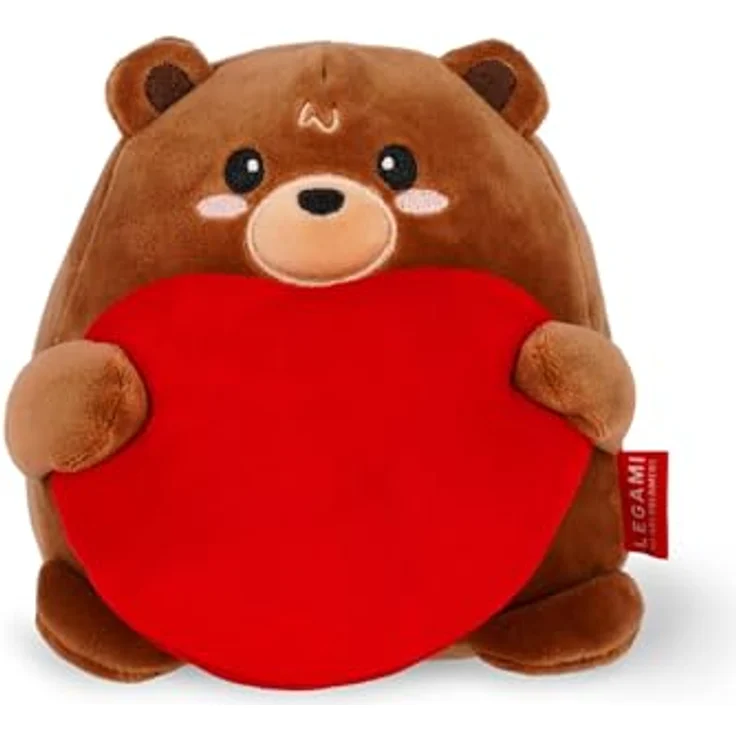 Legami Super Soft! Plush Mini Plüschbär, personalisierbare ID Karte, 14x15x12 cm, steht alleine – Bild 1
