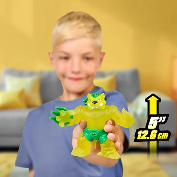 Heroes of Goo Jit Zu Meteor Madness Jagooar-Actionfigur, dehnbar, mit elastischer Schleimfüllung und Meteor-Jaguarkralle, bis auf das Dreifache dehnbar – Bild 2