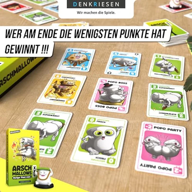 D&R Denkriesen ARSCHMALLOWS® XXL Kartenspiel mit 120 Karten und verrückten Aktionen, nicht geeignet für Kinder unter 3 Jahren – Bild 8
