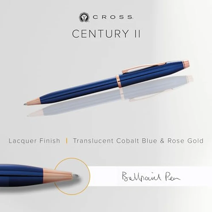 OTTO Füllfederhalter Cross Century II Trans. Blau mit Rosegold Beschlägen – Bild 4