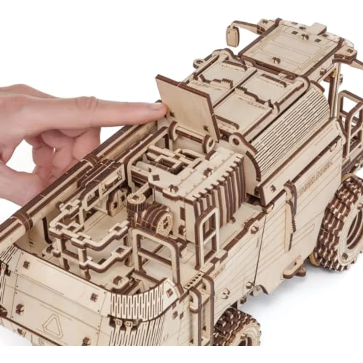 EWA Eco-Wood-Art GETREIDEERNTEMÄHDRESCHER GH800, 3D-Holzpuzzle DIY-Bausatz mit 864 Teilen, für Jugendliche und Erwachsene, ohne Kleber erforderlich, aus hochwertigem Sperrholz, 527x458x187 mm – Bild 3