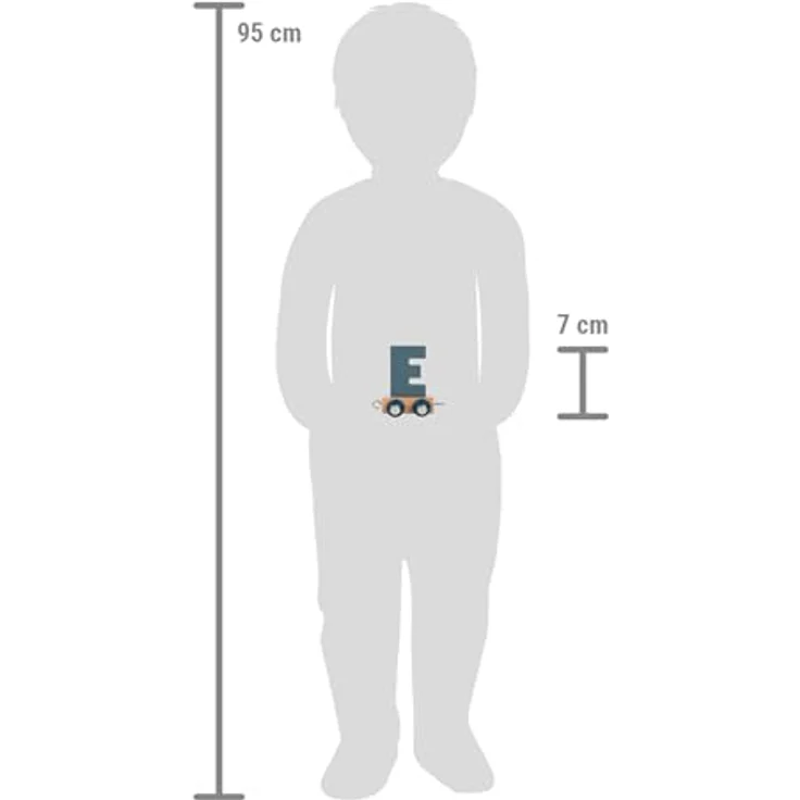 Small Foot Buchstabenzug Polar E, Spielzeug-Zug aus Holz in blau, geeignet für Kinder ab 2 Jahren, Made in Germany – Bild 2