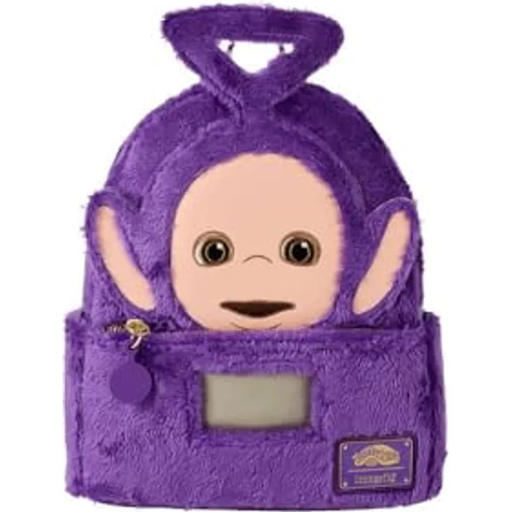 Loungefly Mini Rucksack Tinky Winky, offiziell lizenzierter Teletubbies-Rucksack mit integrierter Beleuchtung, Polyester und PU-Leder