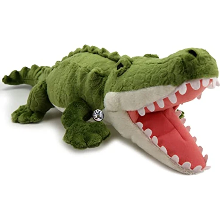 Kuscheltiere.biz Krokodil Kuscheltier Alligator 48 cm Plüschtier Reptilien Echse TAMINO, realistisches Design, waschbar bei 30°C, Markenqualität, grün – Bild 1