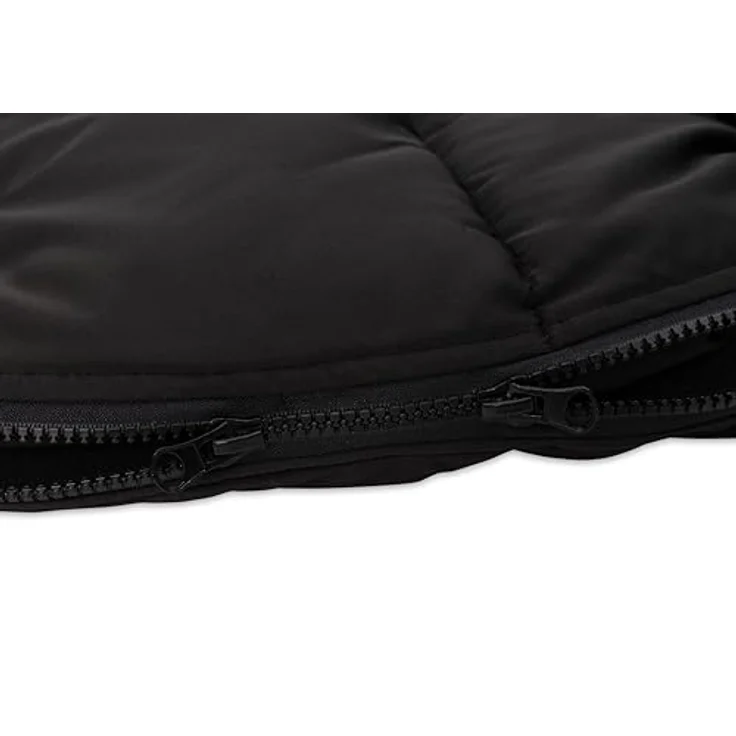 Jollein Fußsack Puffed - Schwarz - Für Babyschale Kinderautositz Gruppe 0+ und Kinderwagen - Teddy Futter - Kapuze mit Druckknöpfen - Waschmaschinenfest bei 30° – Bild 4