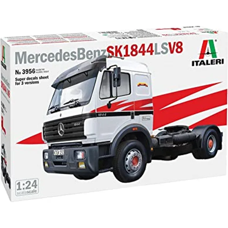 Italeri 3956 Mercedes-Benz SK1844 LS V8, detaillierter Modellbausatz 1:24 für Standmodellbau, unisex
