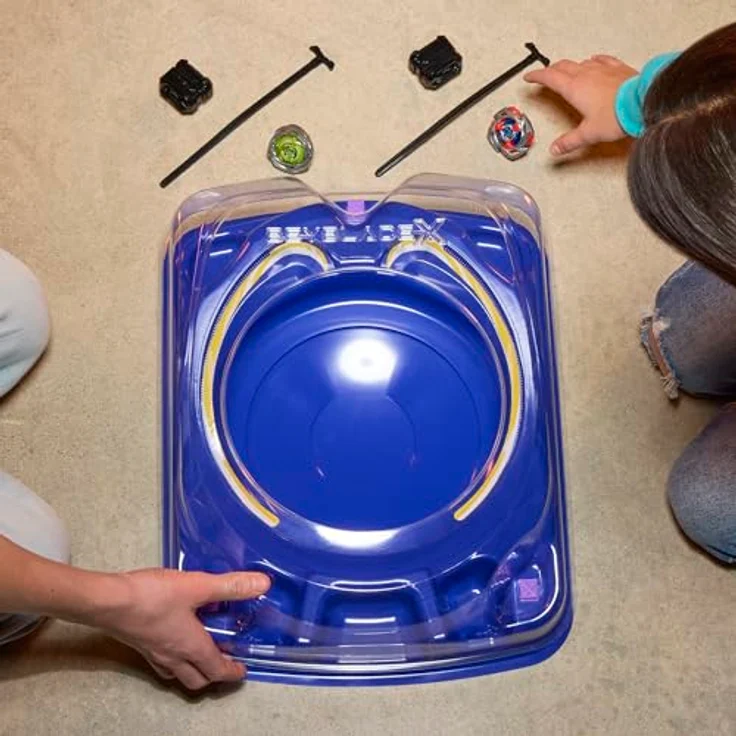 Hasbro Beyblade X Drop Attack Battle Set, Beystadium-Arena mit 2 Kreisel und X-Celerator Schiene für spannende Battles – Bild 4