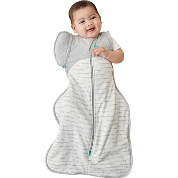 Love To Dream Wickelsack für den Übergang, Größe M, 6–8,5 kg, Weiß, abnehmbare Flügel, 2,5 Tog, maschinenwaschbar, Doppelreißverschluss – Bild 4