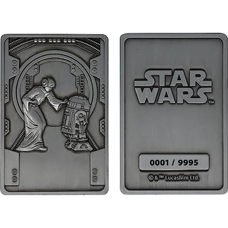 FaNaTtik Star Wars Iconic Scene Collection Metallbarren My Only Hope, Limited Edition FNTK-K-018, 75 x 50 mm, 9.995 Stück weltweit, mit Displaystand – Bild 1