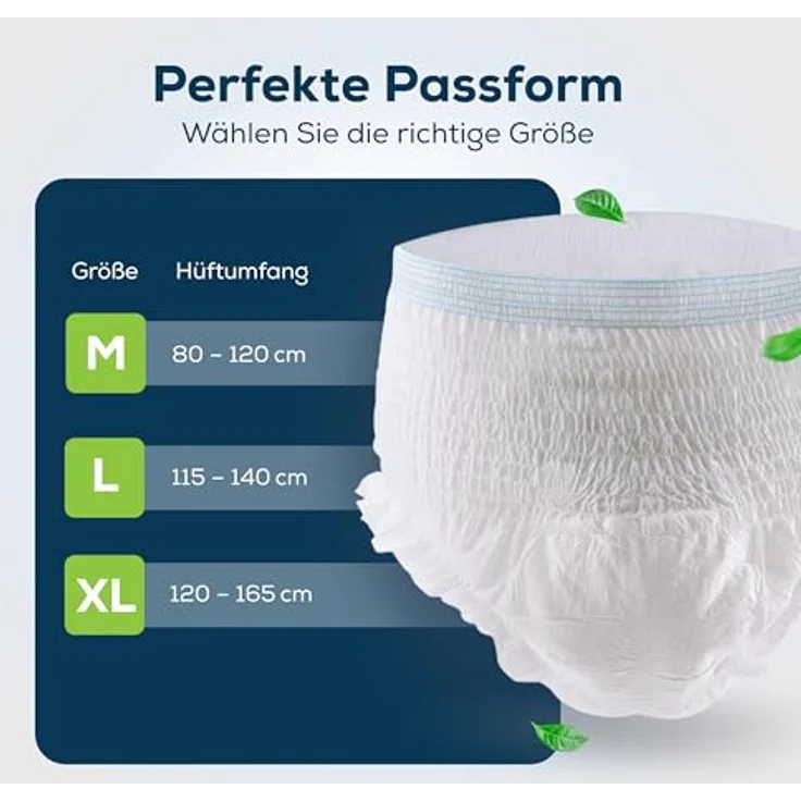 Sensalou Inkontinenz Pants Schutz Hosen Windel Vorlagen Höschen - Größe XL (120-St), für mittelstarke Blaschenschwäche – Bild 5