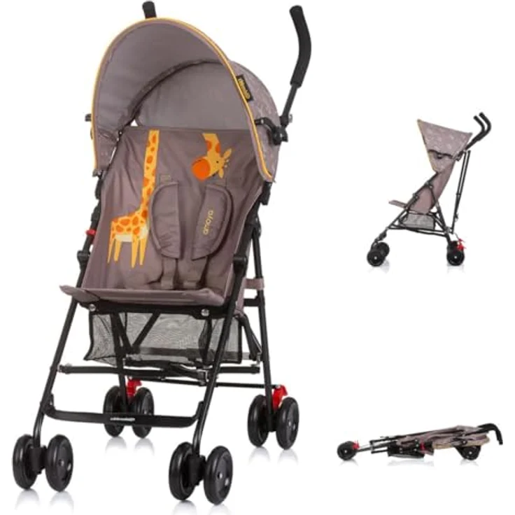 Chipolino Kinderwagen Amaya Buggy Sonnendach verstellbar, zusammenklappbar, Korb, braun – Bild 1