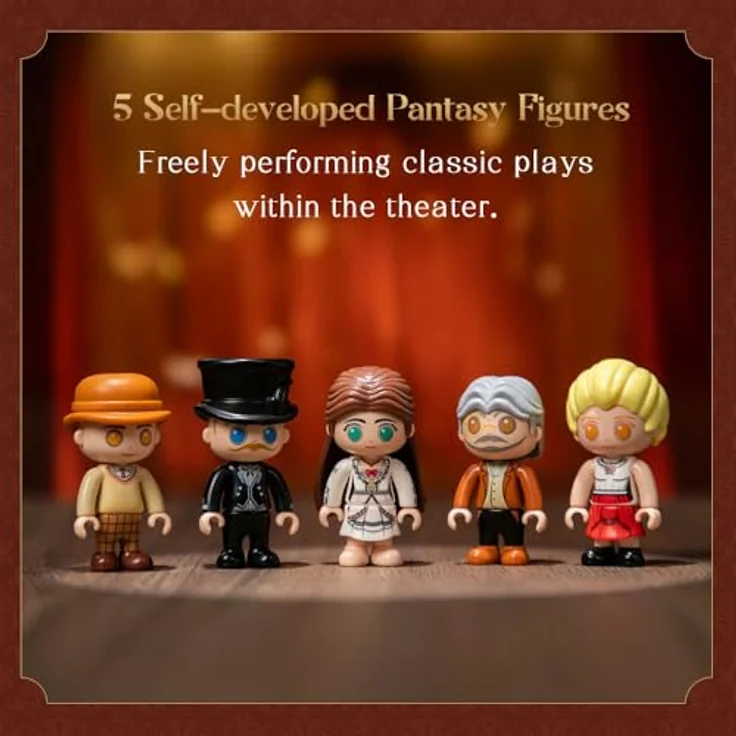 Pantasy The Opera, Klemmbaustein-Set mit 3518 Teilen, historische Theaterarchitektur, 5 Minifiguren, drehbare Türen und Wendeltreppen – Bild 7