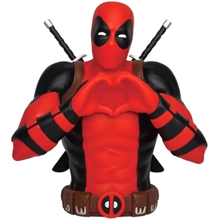 Monogram Deadpool Classic Spardose Deadpool Bust, hochdetaillierte Sammelfigur aus PVC, wasser- und bruchsicher – Bild 1