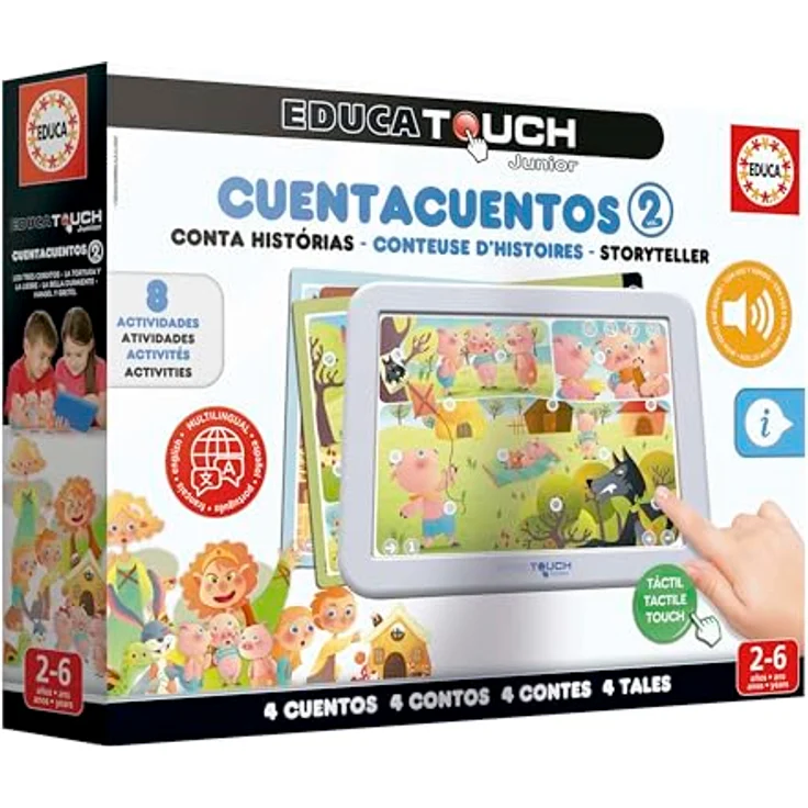 Educa Märchenerzähler Touch Junior (ES), interaktives Lernspiel mit 8 Aktivitätsblättern, drei Spielmodi und kreativen Märchen für Kinder von 2 bis 6 Jahren – Bild 5
