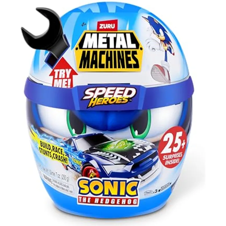 ZURU Metal Machines Speed Heroes Sonic the Hedgehog, Sammelfigur in verschiedenen Farben, ab 4 Jahren