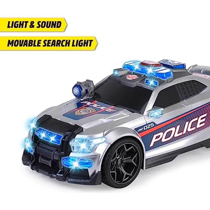 Dickie Toys Street Force Polizei Auto, motorisiertes Spielzeugfahrzeug mit Licht, Sound und Kofferraum, 33 cm, für Kinder ab 3 Jahren – Bild 4