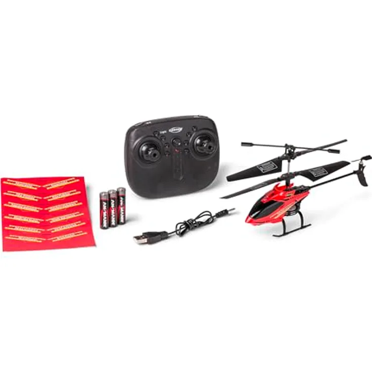 Carson Fire Fighter Tyrann 230 2+Kanal 2,4GHz 100% RTF, RC Heli, LED-Beleuchtung, Rot