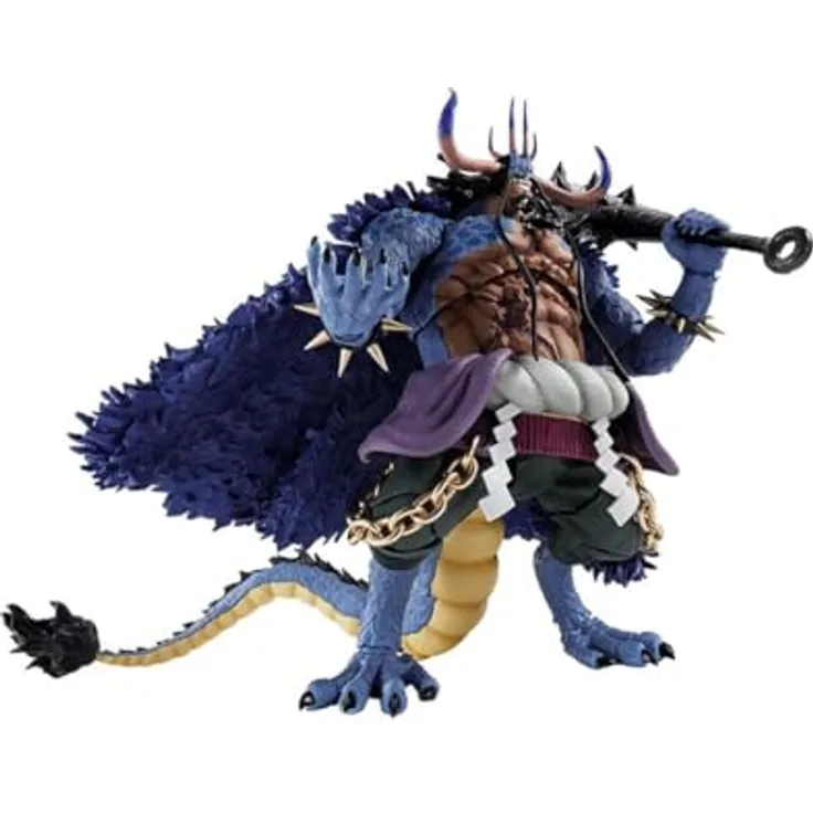 TAMASHII NATIONS One Piece Kaido King of The Beasts (Man-Beast Form) S.H.Figuarts Actionfigur, 24,4 cm groß mit 5 Ausdrucksteilen und Zubehör