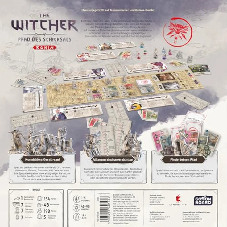 Go On Board The Witcher: Pfad des Schicksals Ronin, Grundspiel für 1-5 Spieler, Kennerspiel, 14+, 45-90 Minuten, Deutsch – Bild 4