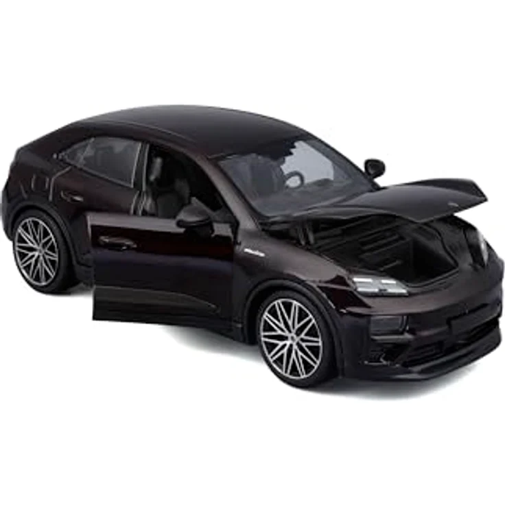 Bburago Porsche Macan 4 Electric, Bordeaux - Modellauto 1:24 mit beweglichen Türen und Haube, detailgetreues Sammlerauto für Porsche-Fans ab 3 Jahren (18-21114CO) – Bild 3