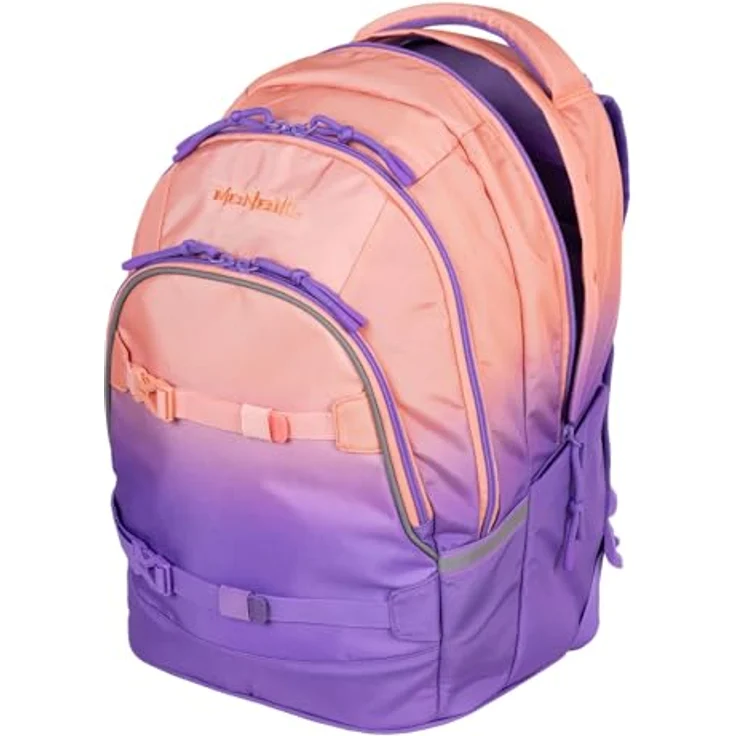 McNeill Schulrucksack Milo, Polyester mit Stift- und Steckfächern, Trinkflaschen-Taschen und Haken zum Aufhängen, blau – Bild 4