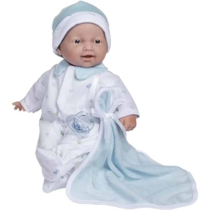 JC TOYS La Baby Spielpuppe blau, für Kinder ab 18 Monaten, waschbar, weich, 27,9 cm – Bild 2