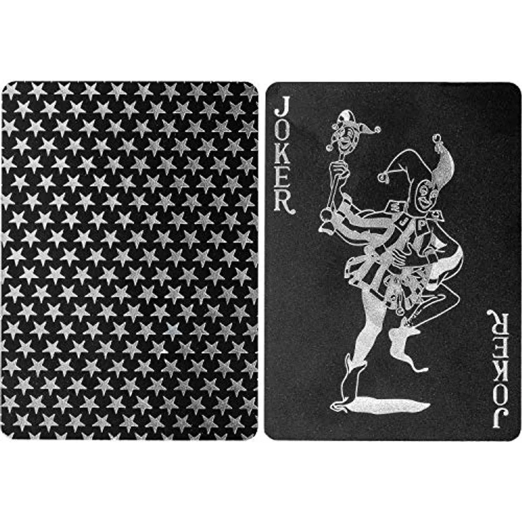GAMES PLANET Design Pokerkarten aus Kunststoff, 100% WASSERDICHT, reißfest, Varianten: Pure Gold/Black Gold/Black Silver, Poker Deck Plastik Spielkarten – Bild 2