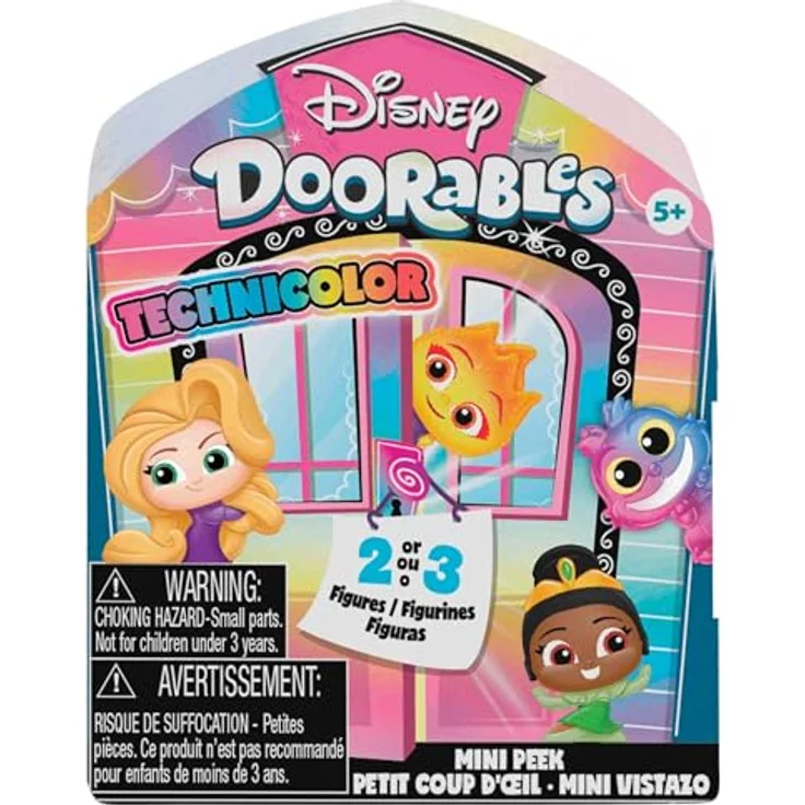 Just Play Disney Doorables Mini Peek Technicolor Takeover, 2 bis 3 Sammelfiguren, Glitzeraugen, für Kinder ab 5 Jahren, 6.99 – Bild 1