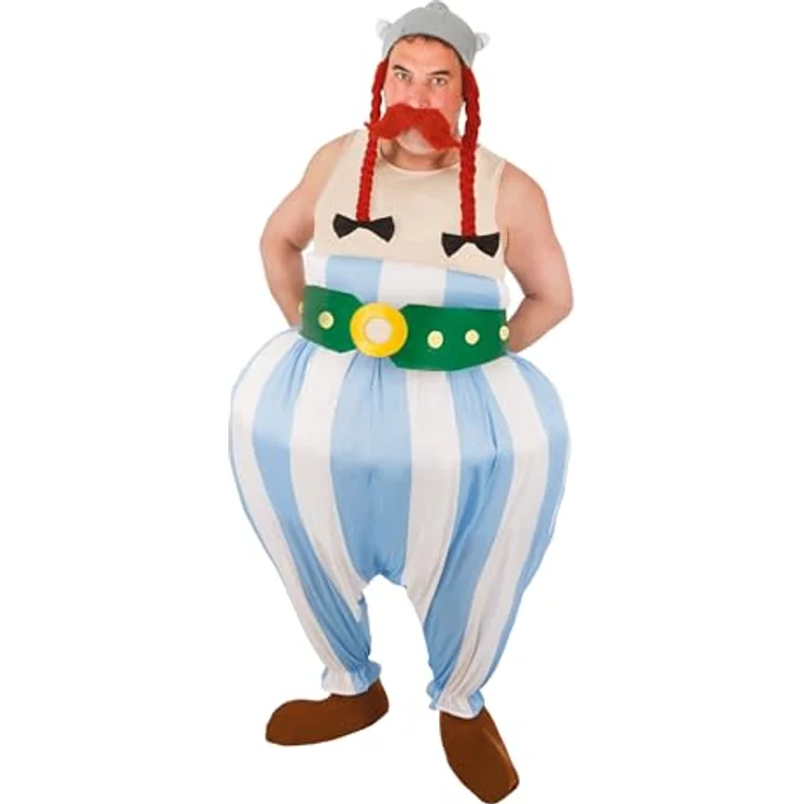 Chaks Asterix und Obelix: Obelix (XXL), Kostümset mit Overall, Helm, Gürtel und Zubehör – Bild 1