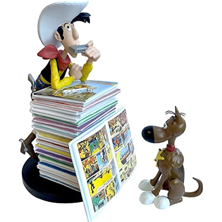 Plastoy Lucky Luke und Rantanplan Bücherstapel, Sammelfigurendesign für Fans – Bild 2