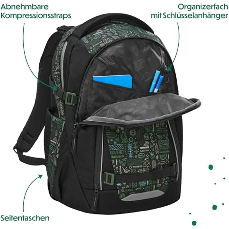 coocazoo Schulranzen MATE, ergonomisch, größenverstellbar, mit EASY GROW SYSTEM, 3 Fächer, nachhaltig aus recycelten PET-Flaschen – Bild 8