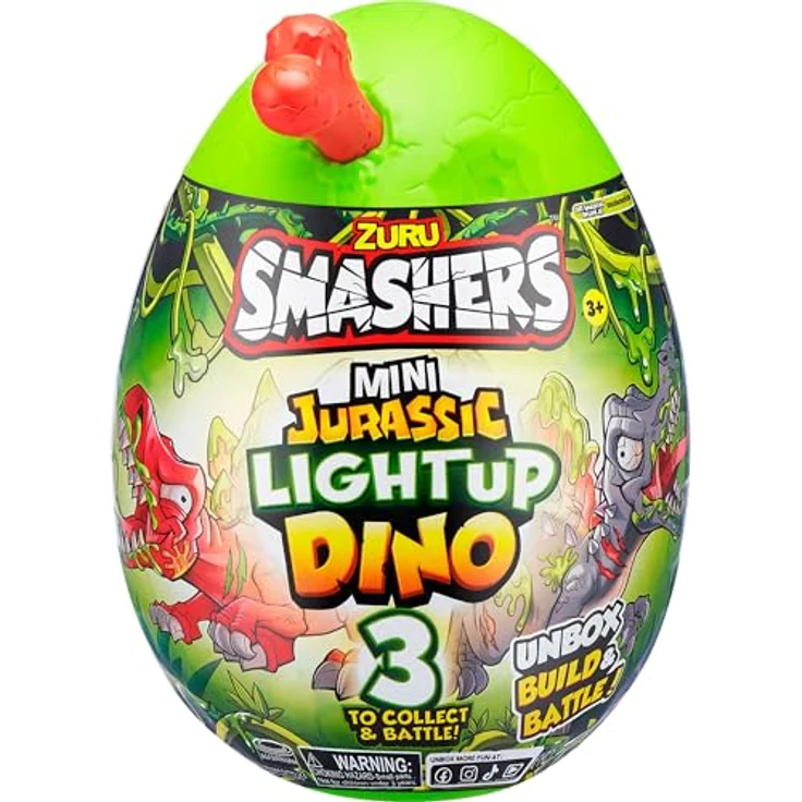ZURU Smashers - Jurassic Light Up Dino Ei Mini Serie 1, Sammelfigur mit leuchtenden Dino-Überraschungen, sortierter Artikel – Bild 9