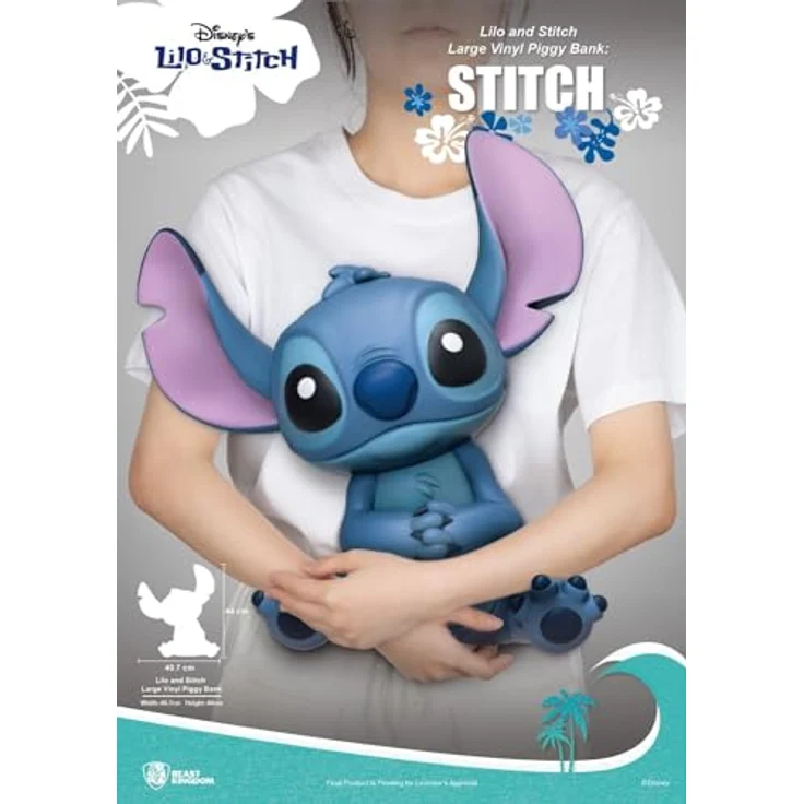 Beast Kingdom Toys Lilo and Stitch Piggy Vinyl Spardose, 40 cm große Spardose in bedruckter Box – Bild 4