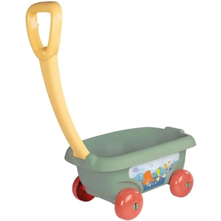 Smoby S.Green Garnished Beach Cart, praktischer Handwagen mit Eimergarnitur und Meeresmotiv, geeignet für Kinder ab 18 Monaten – Bild 3