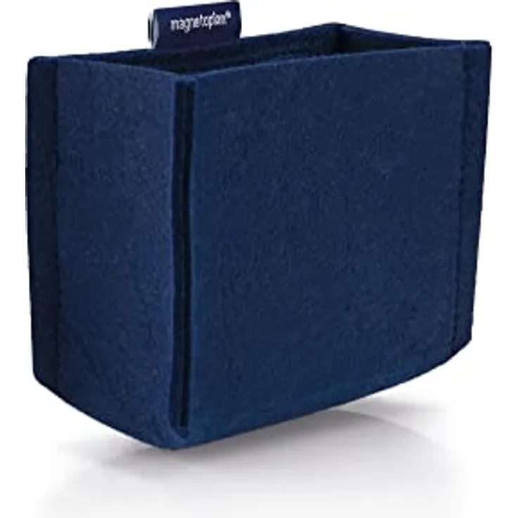 magnetoplan magnetoTray ecoAware Medium, magnetischer Stifteköcher aus Filz, 13 x 10 x 6 cm, blauer Stiftehalter aus recycelten PET-Flaschen