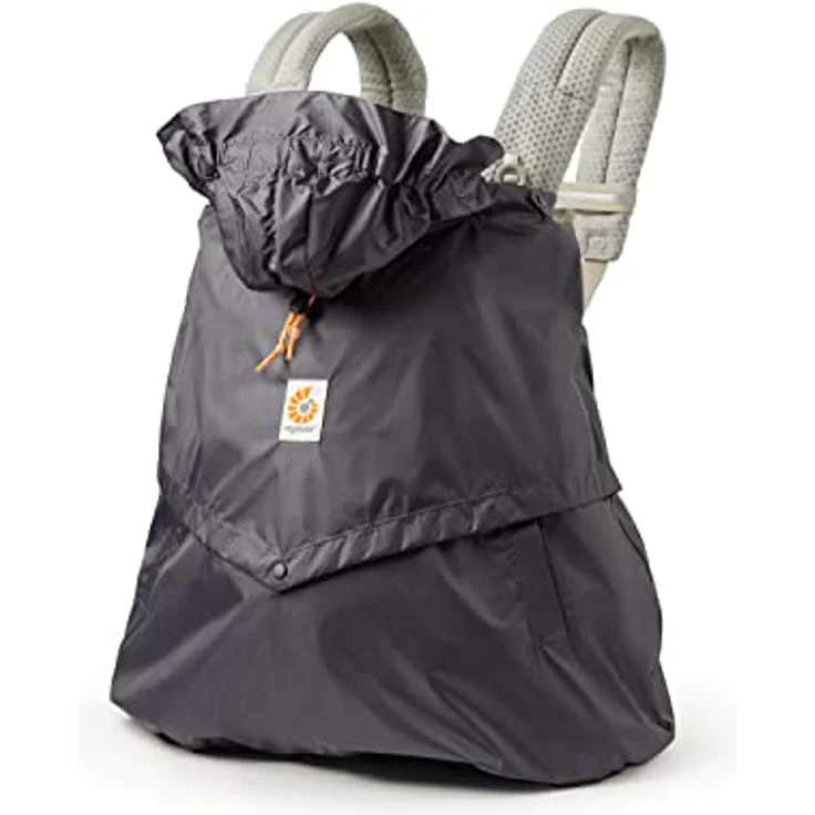 Ergobaby Windcover und Regencover, Windschutz und Regenschutz für alle Ergobaby Babytragen, wasserabweisende Hülle, Charcoal – Bild 2