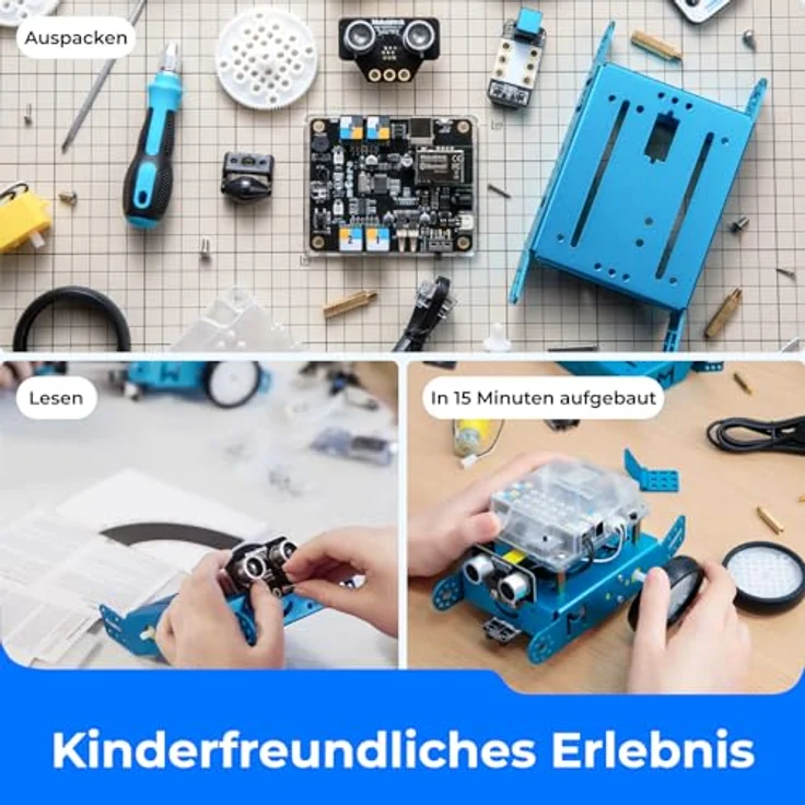 Makeblock mBot Programmierbar Roboter Kinder STEM Spielzeug Geschenke für Kinder Programmierbares Roboticset, Programmieren Lernen mit Scratch/Arduino mit Funktion Erkennen Sie Hindernisse – Bild 4