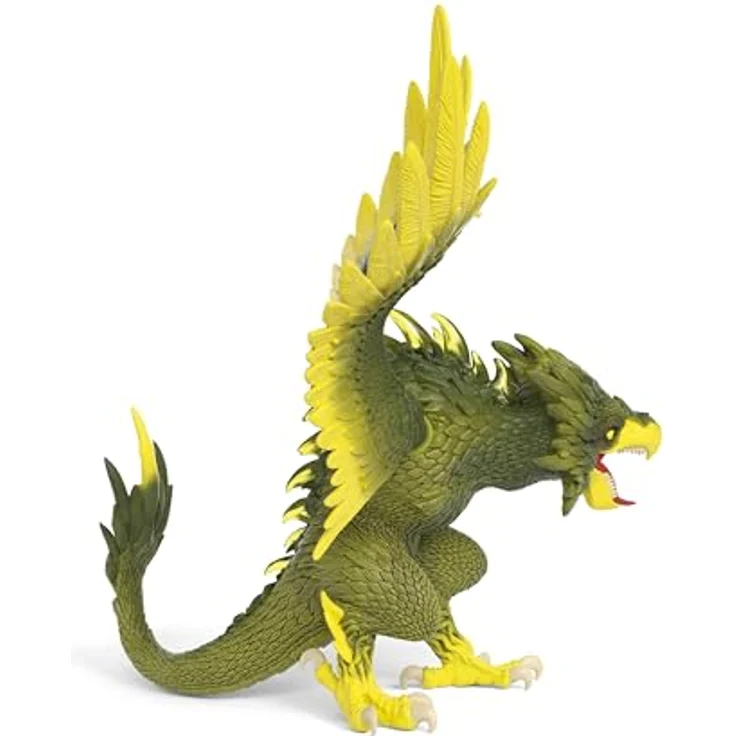Schleich Dschungelgreifvogel, Eldrador Creatures, flexibles Spielzeug mit schillerndem Grün- und Gelbgefieder, 17 x 22 x 21 cm – Bild 5