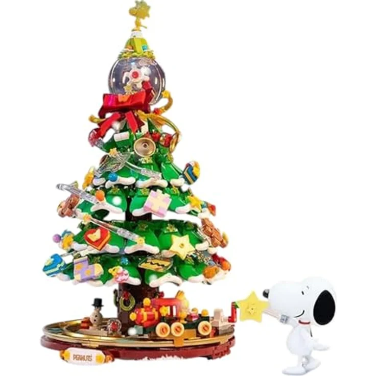 Pantasy Peanuts - Snoopy Weihnachtsbaum, Klemmbaustein-Set mit 1300 Teilen, fördert Kreativität und Feinmotorik, nostalgischer Charme für Fans ab 8 Jahren – Bild 1