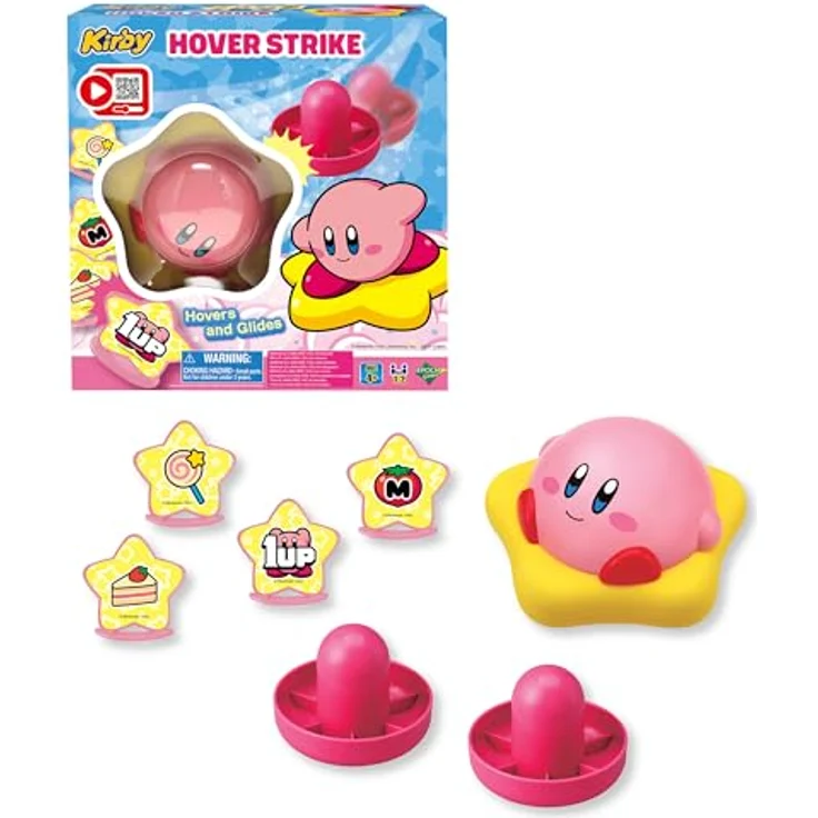 EPOCH Games 7609 Kirby Hover Spiel, Geschicklichkeitsspiel für 2-4 Spieler, Air Hockey im Kirby-Design, für Kinder ab 4 Jahren – Bild 1