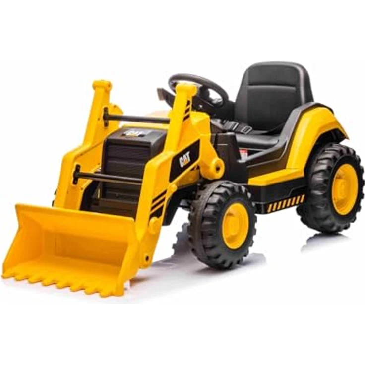 Beneo Lizensierter Caterpillar Elektrobagger, gelb, mit Schwenklöffel, Einzelsitz, USB-Anschluss, 2 x 30W Motoren und Lithiumbatterie – Bild 6