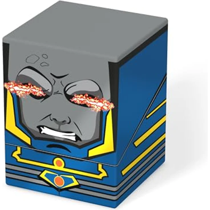 Ultimate Guard Squaroes Boulder 100+, Deckbox für bis zu 100 Double-Sleeve Trading Cards, robust, dunkelgrau mit Darkseid-Motiv, aus 78% nachwachsenden Rohstoffen – Bild 2